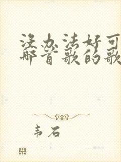 没办法好可怕是哪首歌的歌词