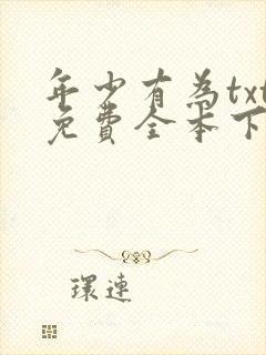 年少有为txt免费全本下载