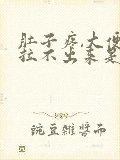 肚子疼,大便又拉不出来是什么原因