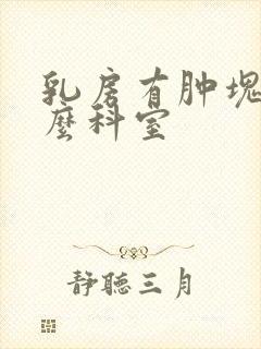 乳房有肿块挂什么科室