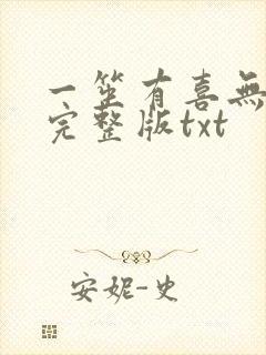 一笙有喜无删减完整版txt封面