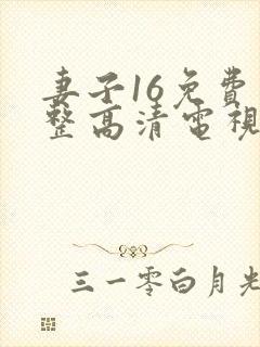 妻子16免费完整高清电视剧看封面