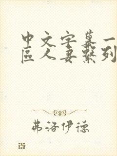 中文字幕一区二区人妻系列封面