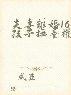 夫妻离婚16岁孩子抚养权怎么判定封面