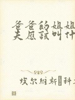 爸爸的姐姐的丈夫应该叫什么