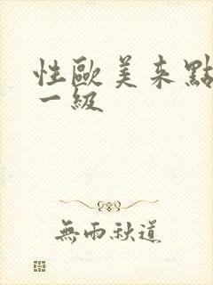 性欧美来点好看一级