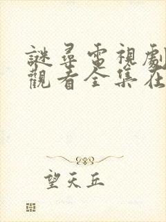 谜寻电视剧免费观看全集在线播放