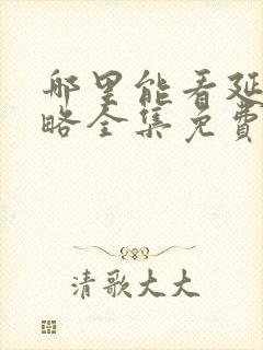 哪里能看延禧攻略全集免费的封面