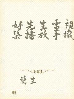 好先生电视剧全集播放手机版