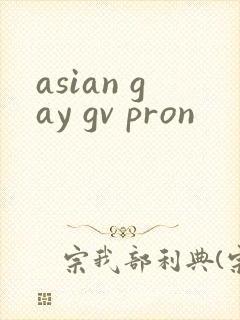 asian gay gv pron封面