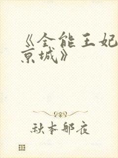 《全能王妃火爆京城》