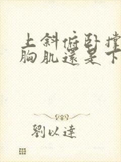 上斜俯卧撑练上胸肌还是下胸肌