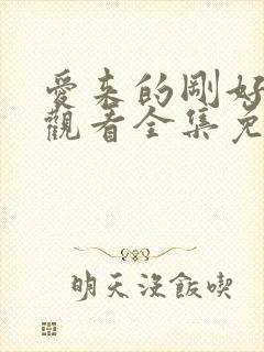 爱来的刚好在线观看全集免费播放