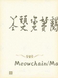 丫头你好甜小说全文免费阅读