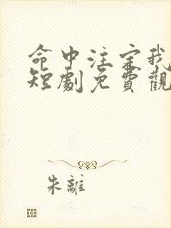 命中注定我怼你短剧免费观看