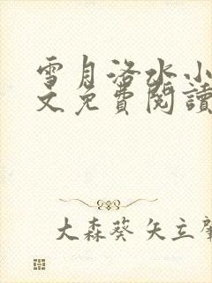 雪月洛水小说全文免费阅读