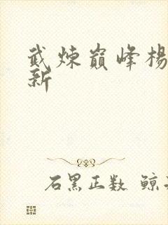 武炼巅峰杨开最新