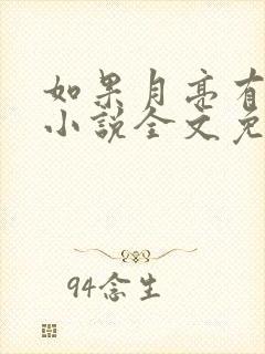 如果月亮有秘密小说全文免费阅读封面