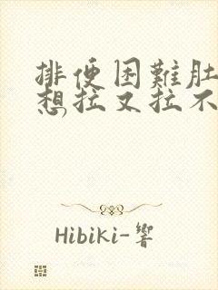 排便困难肚子胀想拉又拉不出封面