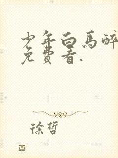 少年白马醉春风免费看.