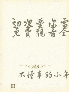 初次爱你电视剧免费观看全集高清