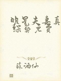 明星夫妻真人秀 综艺免费