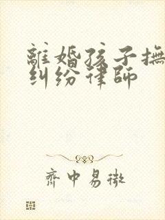 离婚孩子抚养权纠纷律师