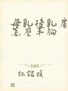 母乳后乳房下垂怎么丰胸