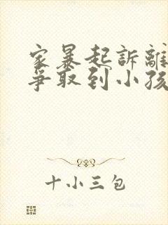 家暴起诉离婚能争取到小孩抚养权么