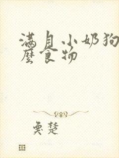 满月小奶狗吃什么食物封面