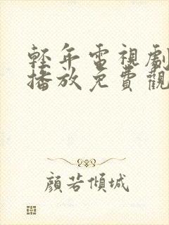 轻年电视剧在线播放免费观看封面