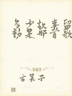 多少故事留下感动是哪首歌的歌词