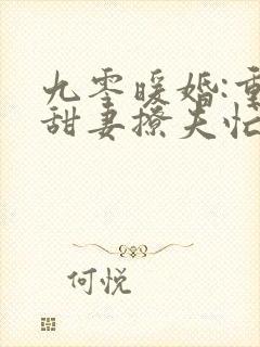 九零暖婚:重生甜妻撩夫忙正版