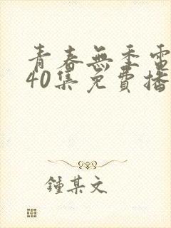 青春无季电视剧40集免费播放