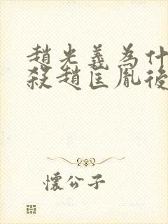 赵光义为什么不杀赵匡胤后代封面