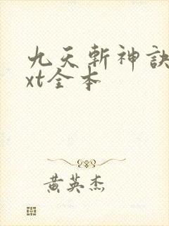 九天斩神诀 txt全本
