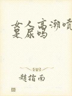 女人高潮喷的水是尿吗