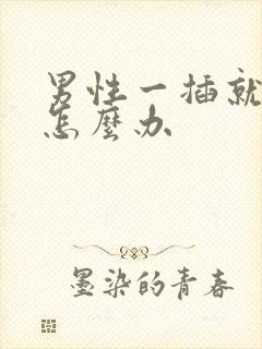 男性一插就想射怎么办