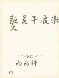 欧美午夜激情久久