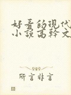 好看的现代言情小说高干文