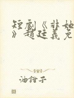 短剧《非她不可》赵廷义免费观看