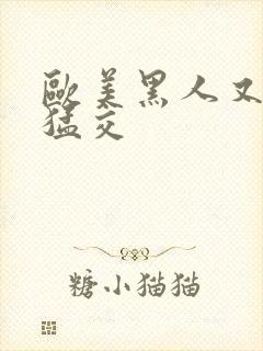 欧美黑人又粗又猛交