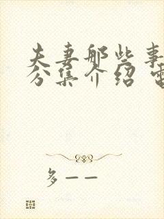 夫妻那些事剧情分集介绍 电视剧