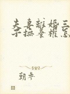 夫妻离婚三个孩子抚养权怎么判定2021年