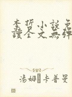 李哲小说免费阅读全文无弹窗