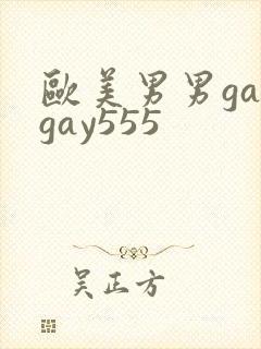 欧美男男gaygay555
