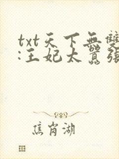 txt天下无双:王妃太嚣张下载