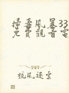 扫毒风暴33集免费观看电视剧最新