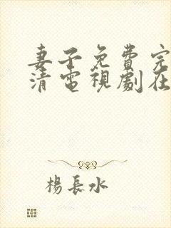 妻子免费完整高清电视剧在线观看