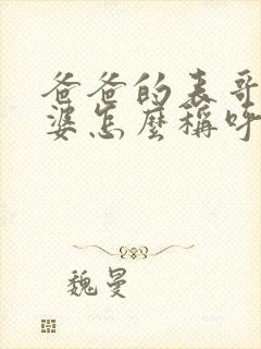 爸爸的表哥的老婆怎么称呼